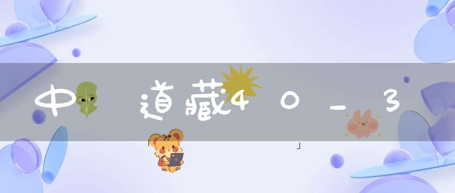 中華道藏40_3