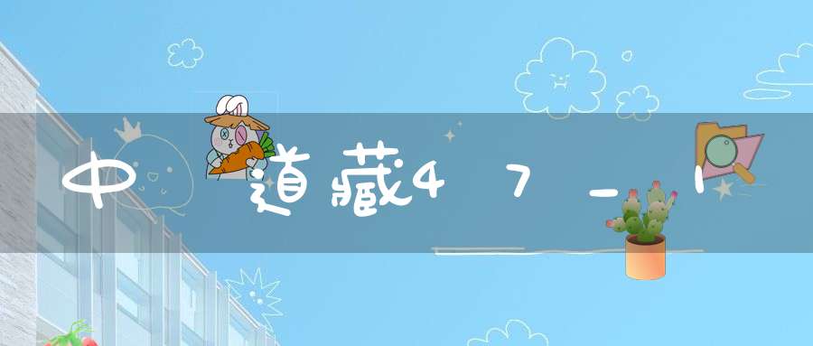 中華道藏47_1