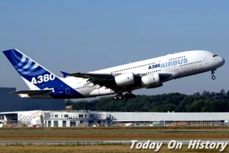 全球載客量最高的客機(jī)空中客車A380首航