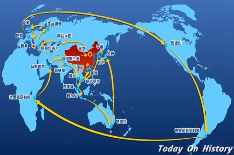 北京奧運(yùn)會圣火完畢境外傳遞